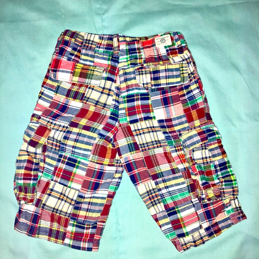 Gap kids plaid cargo shirt